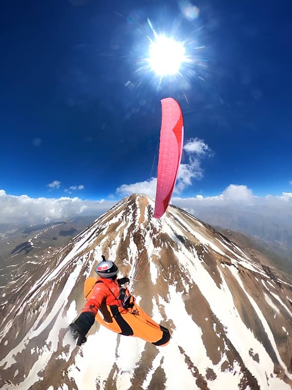 Soheil flying over Mount Damavand